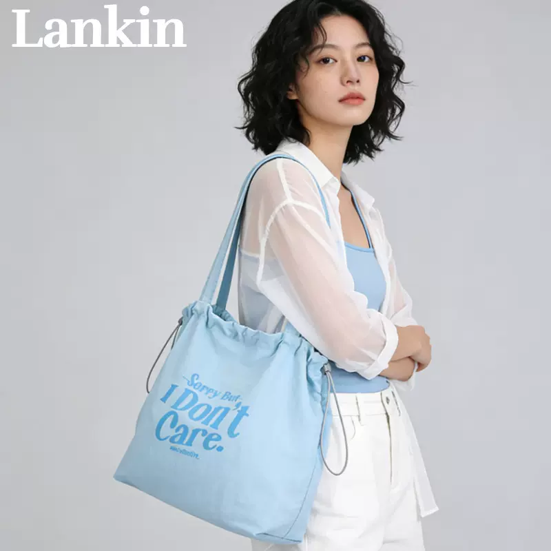 外贸出口抽绳防水尼龙皱帆布包定制单双肩斜挎托特手提包包袋定制