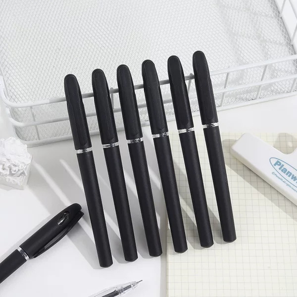 Frosted black gel pen 0.5mm full needle head pen carbon pen office writing gel pen manufacturers wholesale