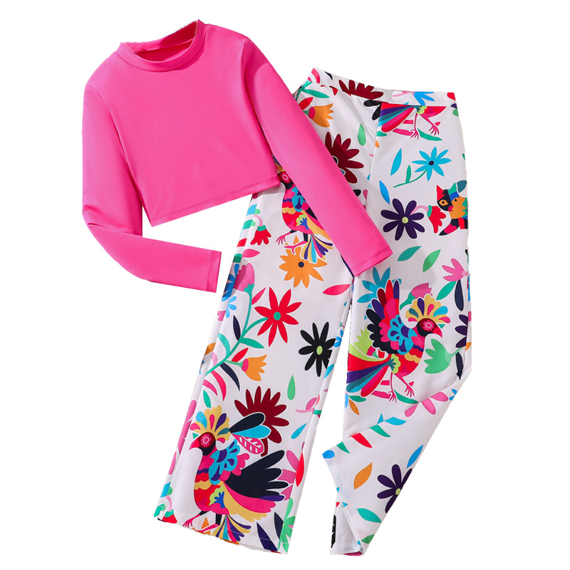 Kinderkleding herfst Koreaanse versie nieuwe meisjes bedrukte leggings middelgrote kinderset_voghion.com