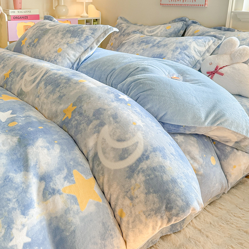 2025 nuevo edredón de seda de leche de una sola pieza de invierno cálido coral 150x200x230 edredón