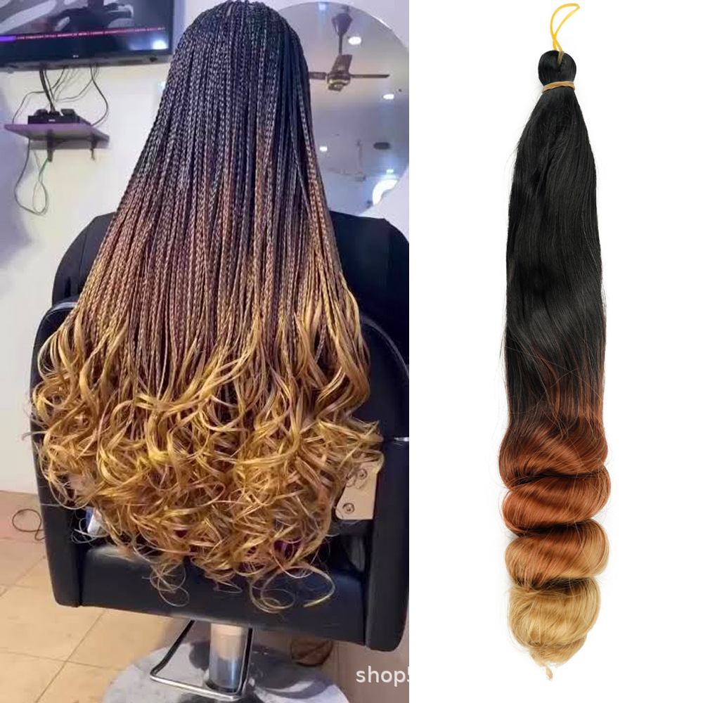 Cross-border European and American wigs, long curly hair for women, French curl hair extensions, French Curl, wavy large curls, crochet hair