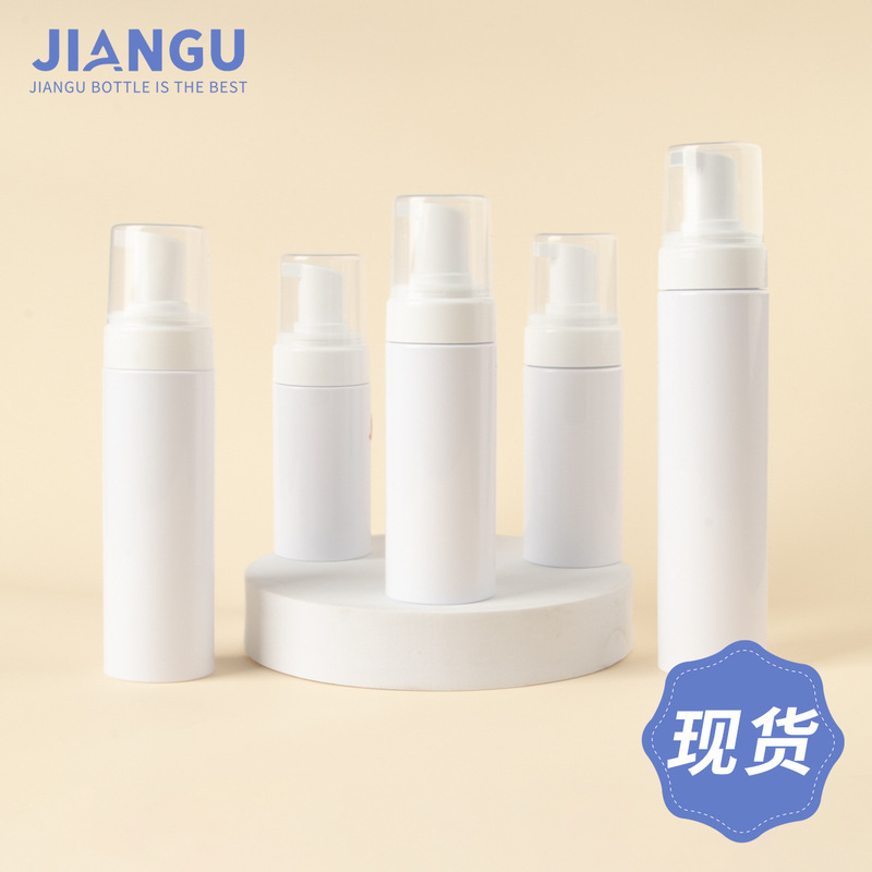 旅行用携帯プッシュ式ムース発泡ボトル120ml 白色PETプラスチック洗浄ボトル包装材42歯口フォームボトル|undefined