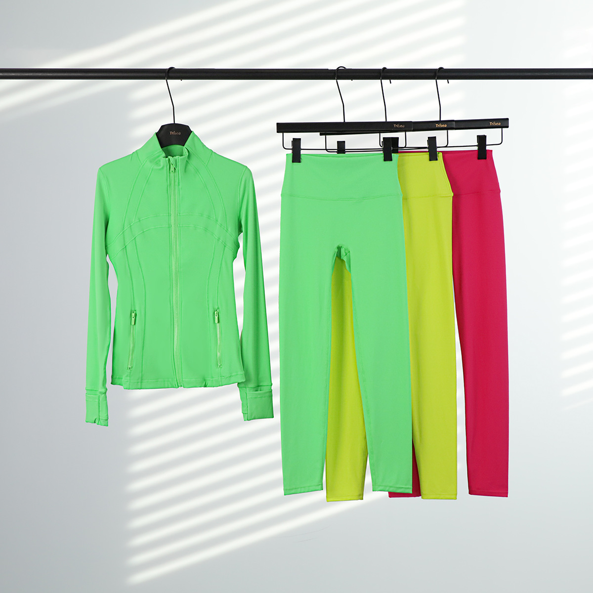 Women's Clothing Slim Fit Quick Drying Sports Jacket Set Elastic Fitness Running Yoga Suit In Stock_ecoleips.com