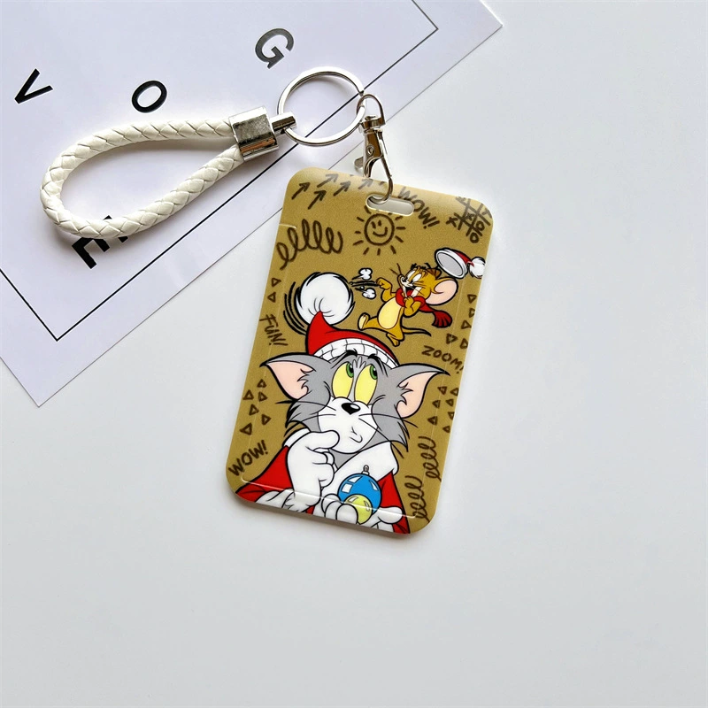 КарточницаTravel карточек Tom & Jerry, брелок-держатель, защитный жесткий чехол, школьный ID для детей
