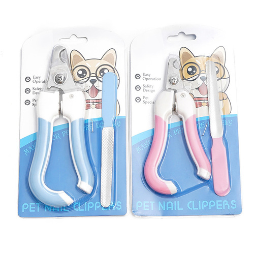 Pet Stainless Steel Nail Trimmer with File, Cat Nail Clippers, Cat Grooming Supplies