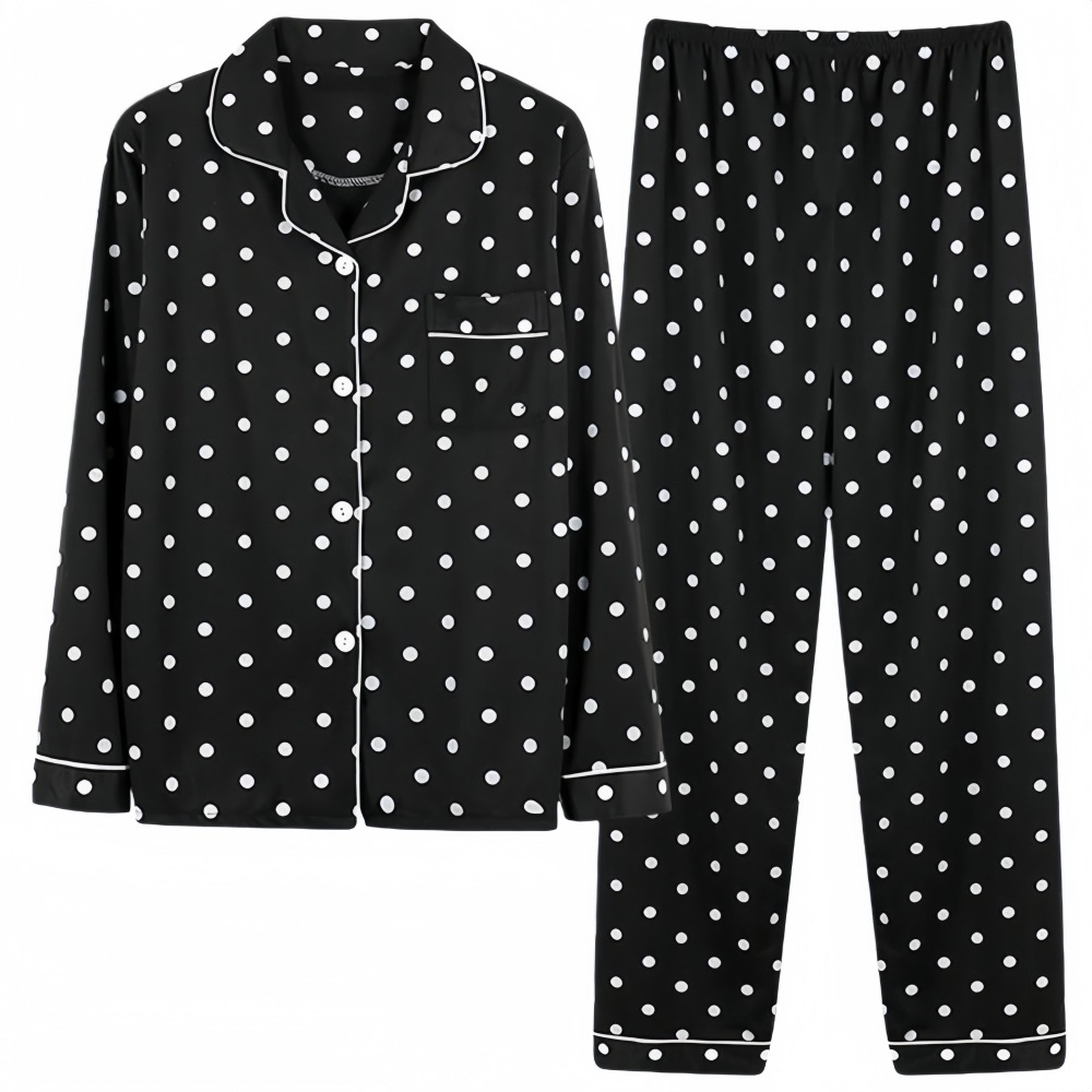 Pajamas睡衣女春秋季长袖可外穿秋冬家居服休闲套装慵懒风