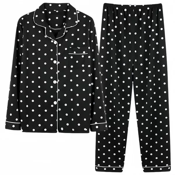 Pajamas Women's Spring and Autumn Long-Sleeved Pajamas That Can Be Worn Outside, Autumn and Winter Home Clothes, Casual Suits, Lazy Style