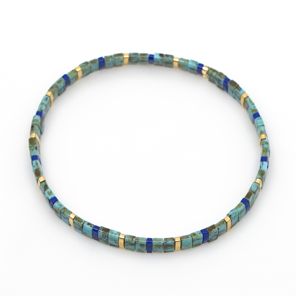 Retro Square Tila Beads Glass Wholesale Bracelets display picture 55