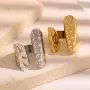 跨境开口纹理时尚指环