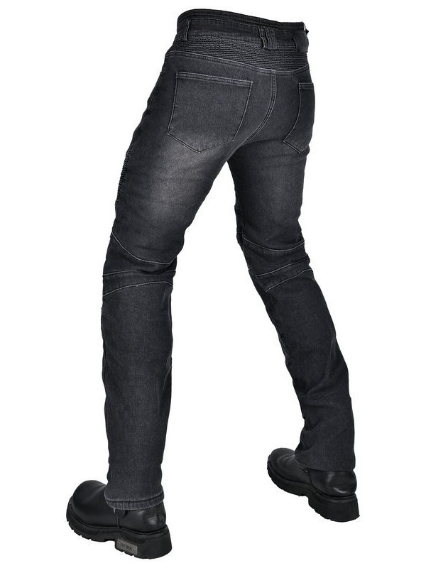 VOLERO motocicleta jeans pantalones de cintura alta para hombres pantalones de montar en motocicleta pantalones de invierno forrados de lana impermeable cálido anti-caída Pantalones