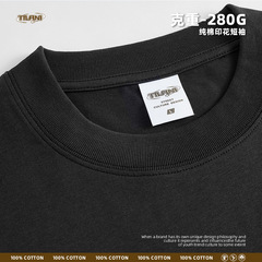 TILANI men's high street versatile loose casual cotton short-sleeved T-shirt meteor ice cube fall creative printed T-shirt