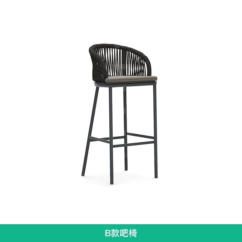 Conjunto de mesa de bar para jardín, patio o terraza, ideal para villas, verandas, cafeterías, resistente al agua y con protección solar, incluye sillas de bar. image 9