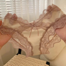 春心荡漾 法式性感纯欲风少女内裤2024新款蕾丝透气低腰三角裤批