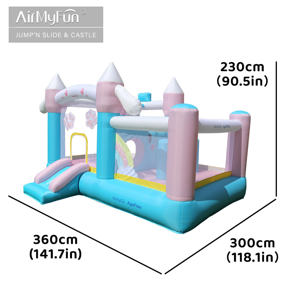 AMF | Pequeño parque infantil castillo inflable al aire libre tobogán inflable para el hogar cama de salto lindo castillo inflable para niños