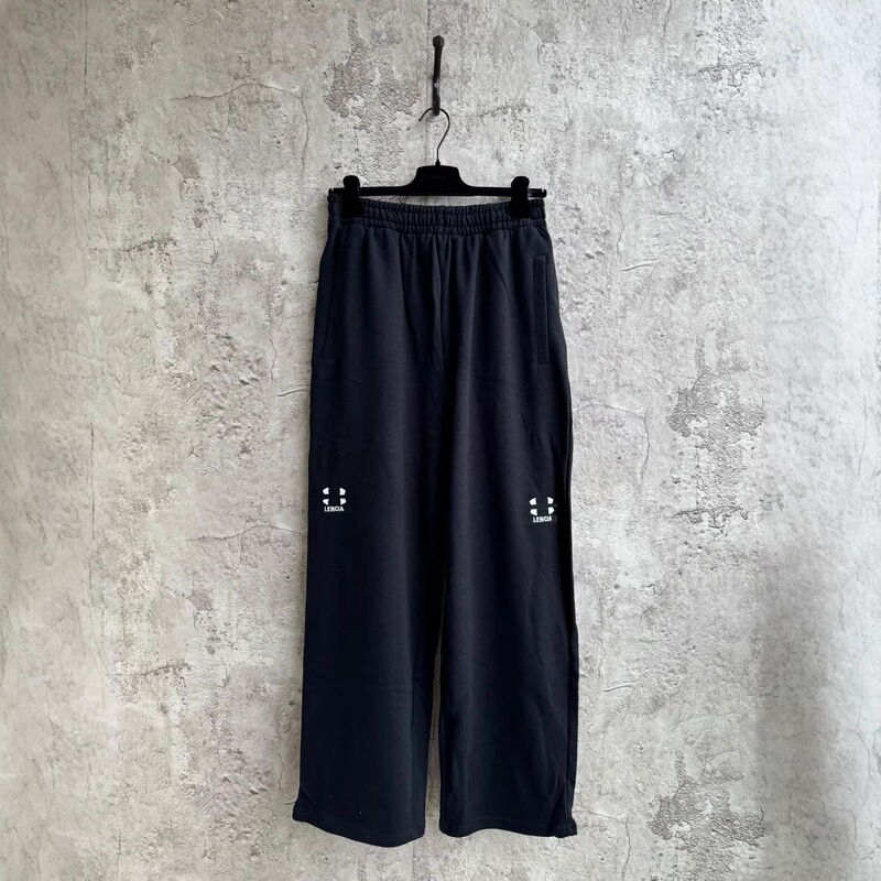 High-End Bl Brand 24Ss Classic Logo Embroidered Sports Pants Casual Pants Long Pants Wide-Leg Pants Heavy-Duty Loose Sweatpants