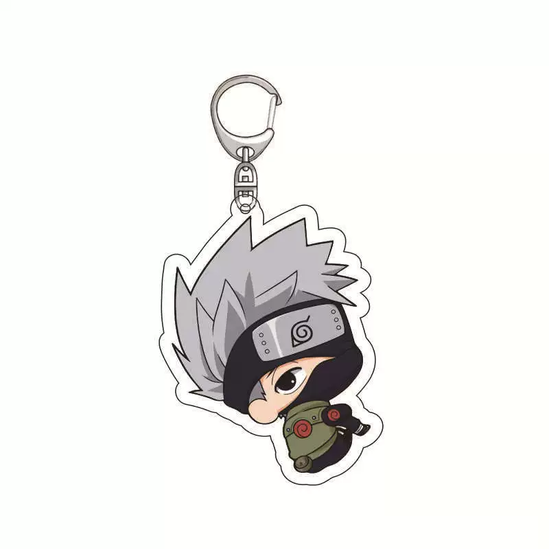 Acrylic Keychain (Movement) Naruto Q-Version Chibi Pendant, 5.5 cm, Metal Clasp