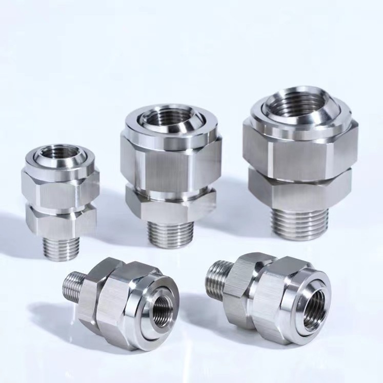 304不锈钢万向接头155系列万向喷嘴可调球开接头喷嘴可调角度喷头