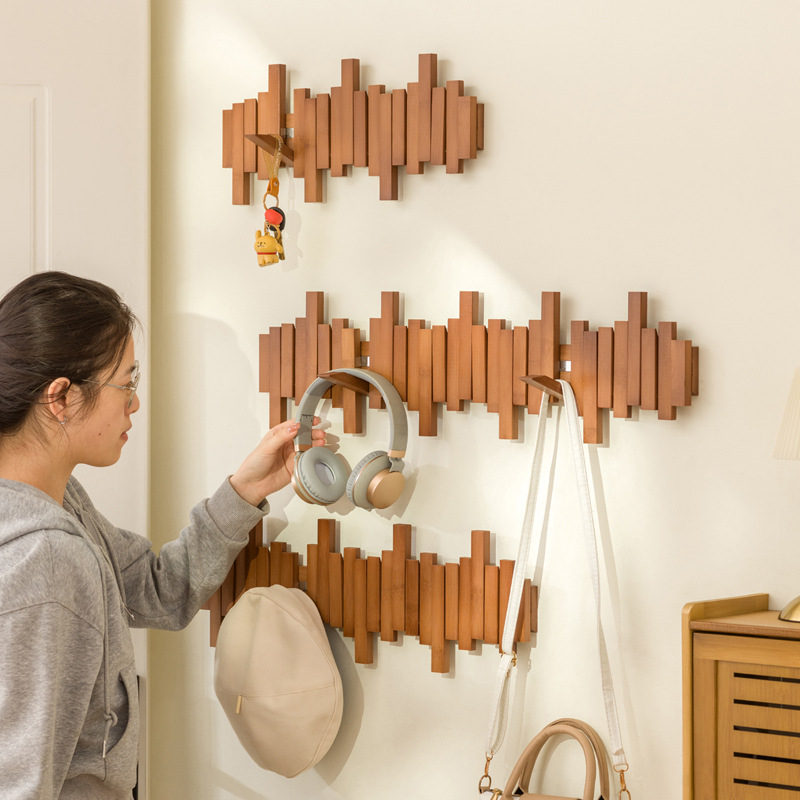Creative Piano Key Coat Rack for Entryway, Hallway, Bedroom Wall-Mounted Clothes Hook, No Drilling Required