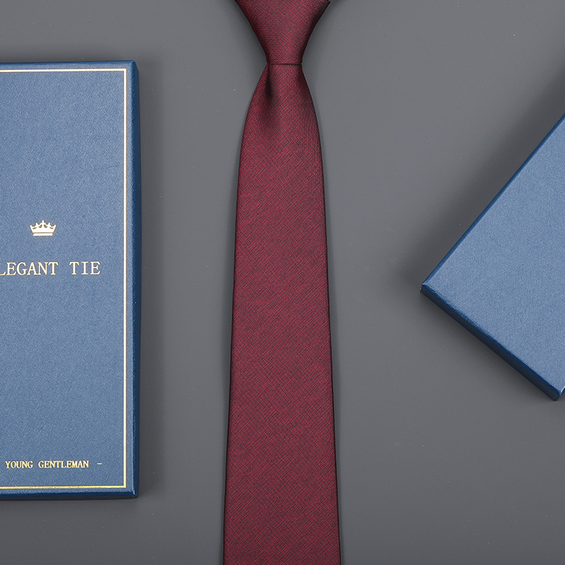 8cm 차분한 버건디 지퍼 [롱 선물박스]