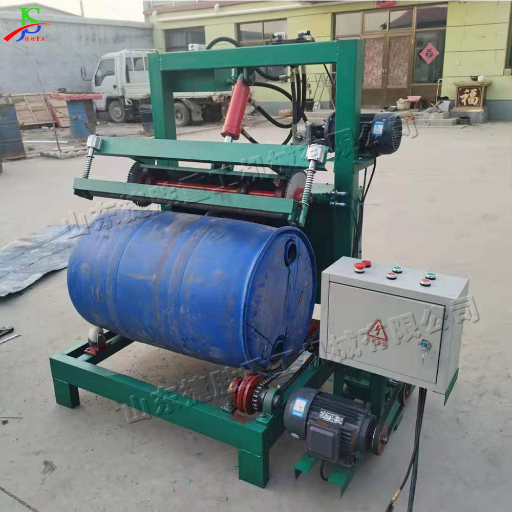 Máquina cortadora de barriles de plástico eléctrica Máquina de corte por cizallamiento de barriles de plástico Máquina cortadora de reciclaje de barriles de plástico de desecho