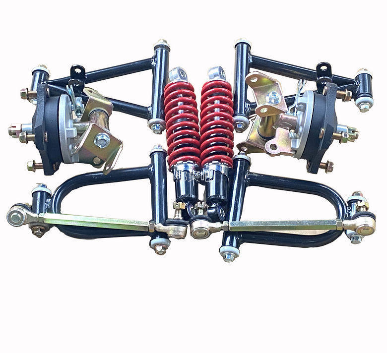 Modified Four-Wheel Go-Kart Front Suspension Steering Kit, Little Bull Atv Front Drum Brake Rocker Arm, Fork Shock Absorber