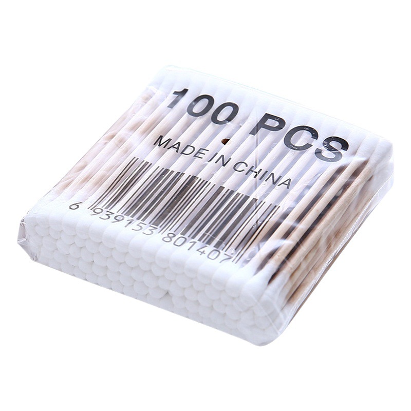 Hisopo de algodón oreja recogiendo desechable de doble cabeza hogar oído recogiendo hisopo de algodón removedor de maquillaje belleza hisopo de algodón especial