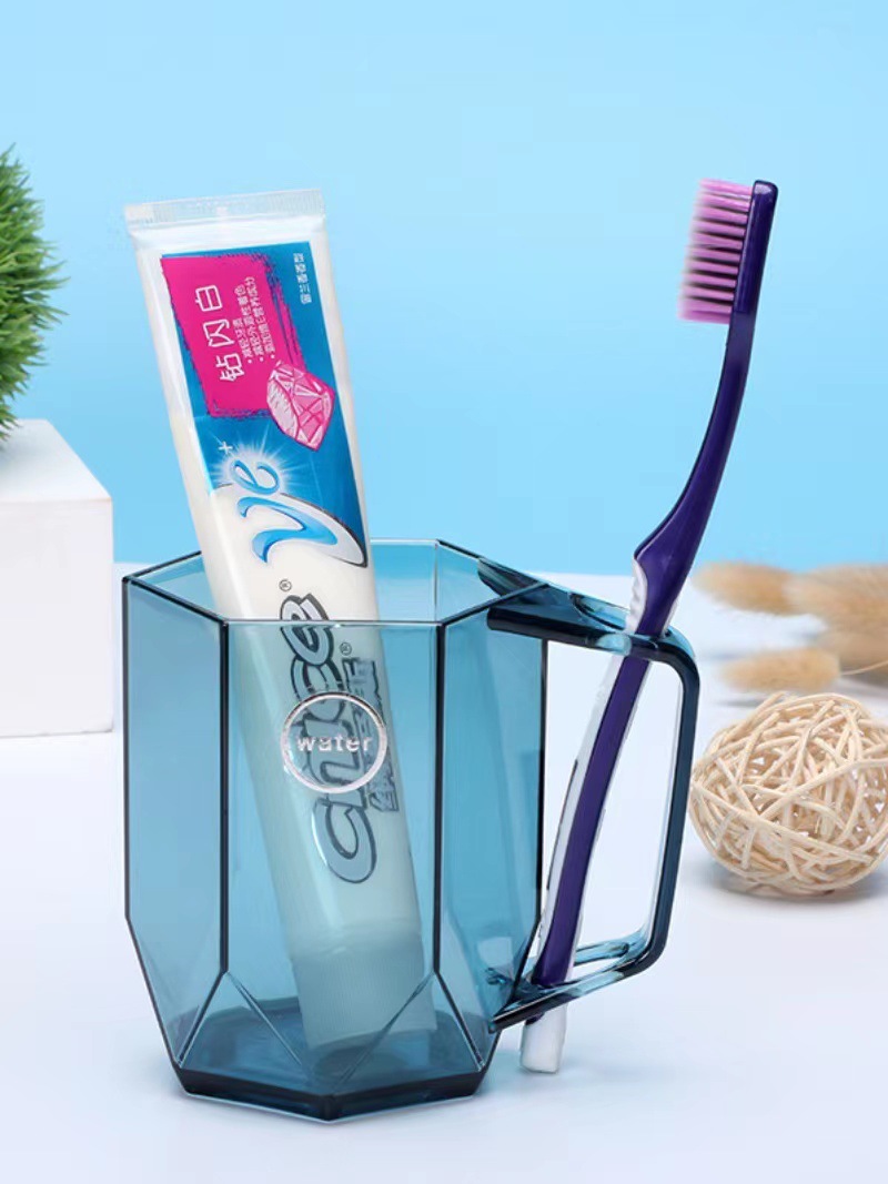 Bicchiere portaspazzolini trasparente design nordico chic_voghion.com