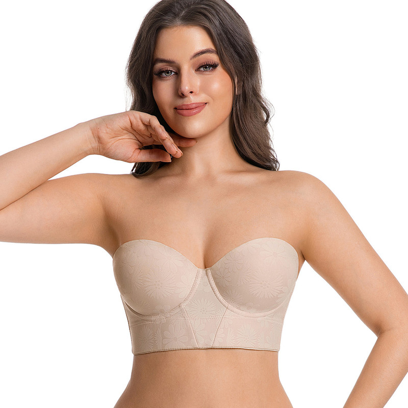 Cross-Border Amazon Tk Large Size Strapless Non-Slip Women's Bra with Underwire, Push-Up, Beautiful Back, Sexy Dual-Use Bra Cross-Border Amazon Tk Large Size Strapless Non-Slip Women's Bra with Underwire, Push-Up, Beautiful Back, Sexy Dual-Use Bra