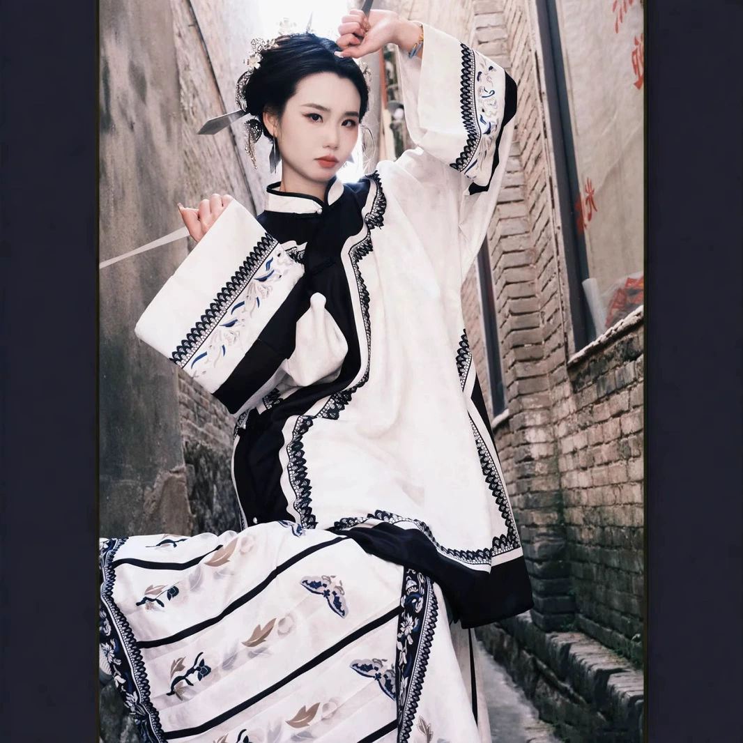 Невидимое культурное наследие Фучжоу, три заколки для волос, три ножа, восстановленная одежда Цин Хань, женская одежда династии Хань с принтом в древнем стиле, новая этническая одежда Мин