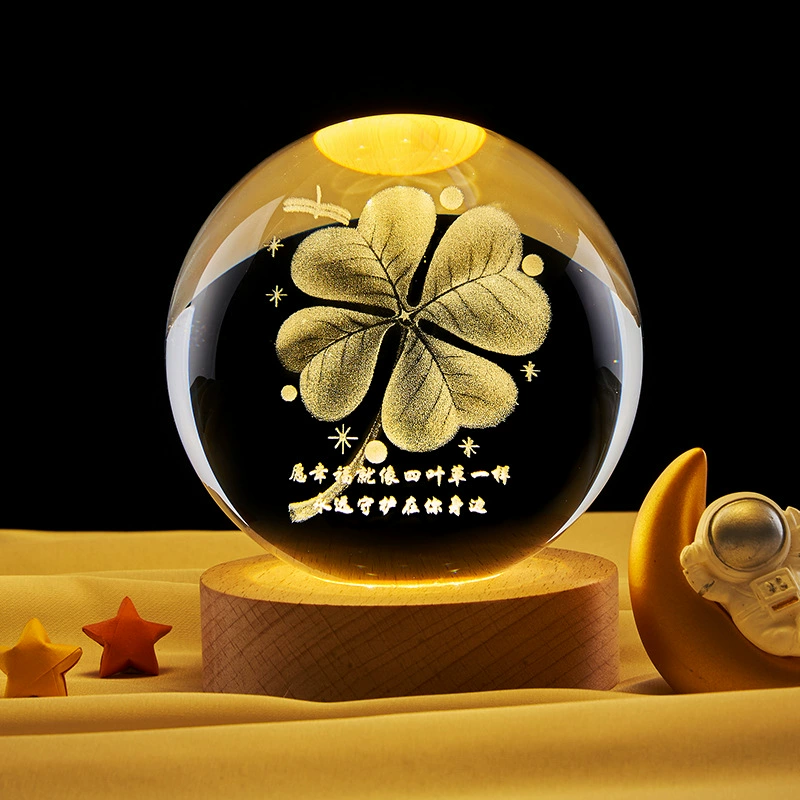Звездное небо, астронавт, белый кристалл, настольная ночная лампа, 3D