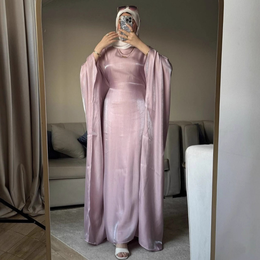MQ197M Middle East Dubai Fashion Modest Lace-Up Waist Dress For Women Southeast Asian Malay Robe Abaya_ecoleips.com
