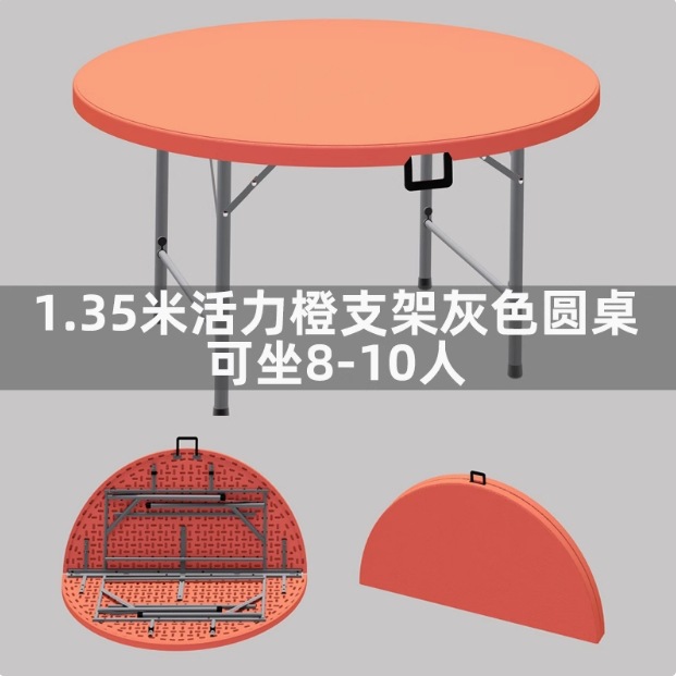 Distribuir puestos plegables al aire libre de venta directa mesa redonda hotel hogar encimera redonda mesa plegable de plástico portátil al por mayor