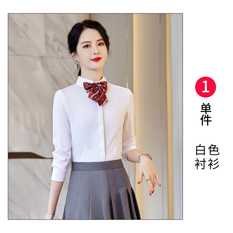 White long-sleeved shirt LLY6661