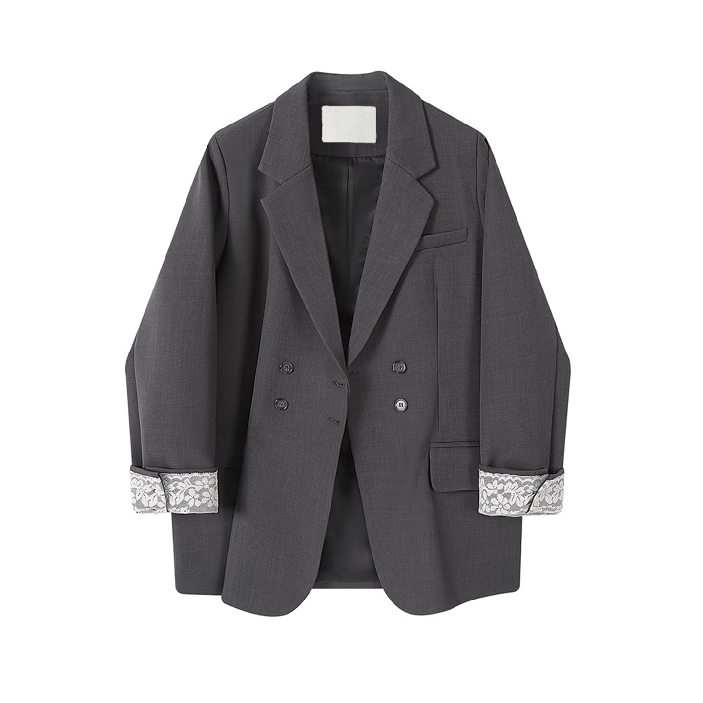 Spring and Autumn New Style Plus Size Women's Blazer 100kg Casual Loose Double-Breasted Suit Jacket Trendy