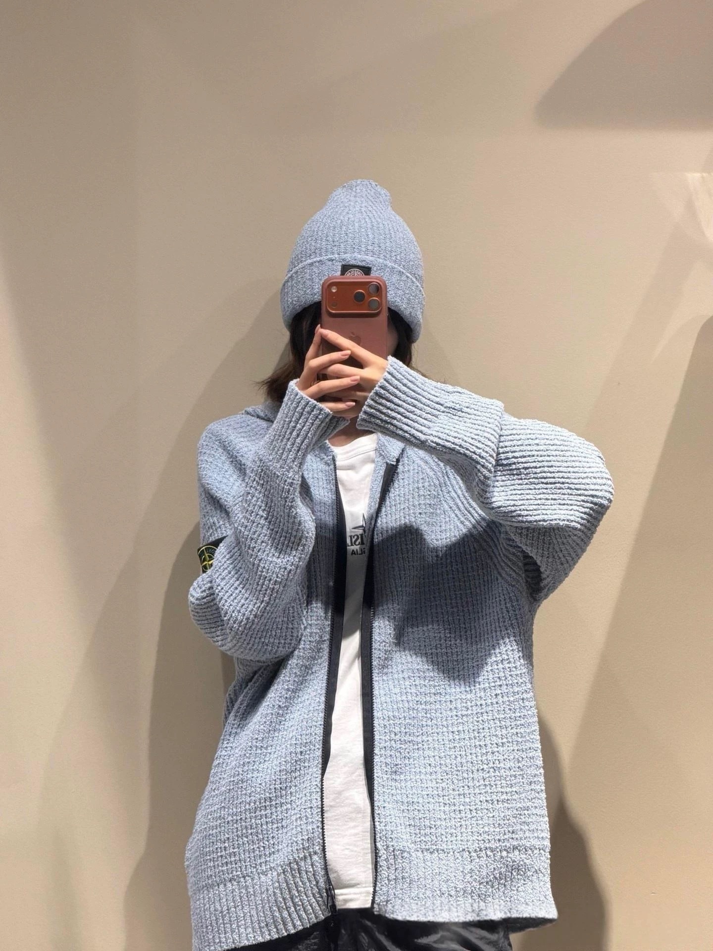 Stone Island Zip Sweater Blue