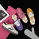 Strawberry Bear Dopamine Color Women's 2024 New Spot Pink Casual Sports Translucent Three-Bar De Training Shoes for Women
