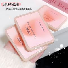 Sweetmint新版の2色の頬紅のつや消しの収縮の膨張色の2つの裸の化粧は自然に白い頬紅の皿を現します。