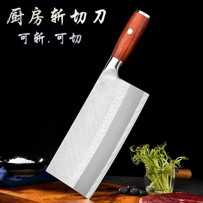 Кухонный нож из нержавеющей стали ручной ковки, бытовой острый рез, резка мяса, поварской кухонный нож, режущий нож ковка