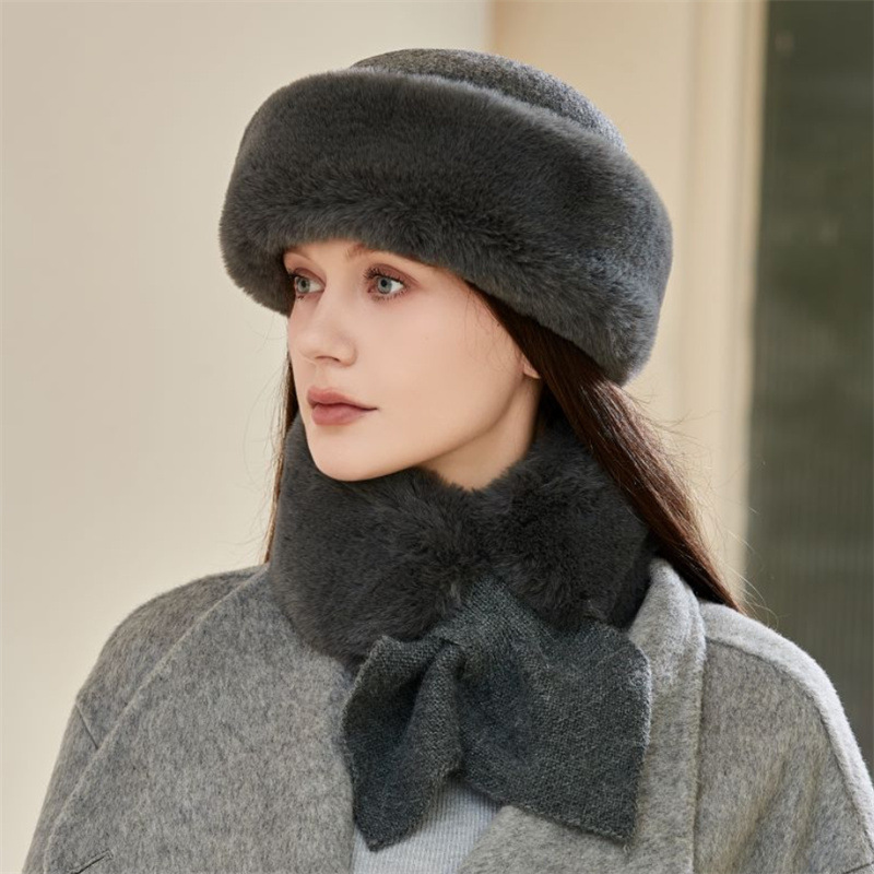 Gorro ushanka y cuello térmico para hombre peluche invierno_voghion.com