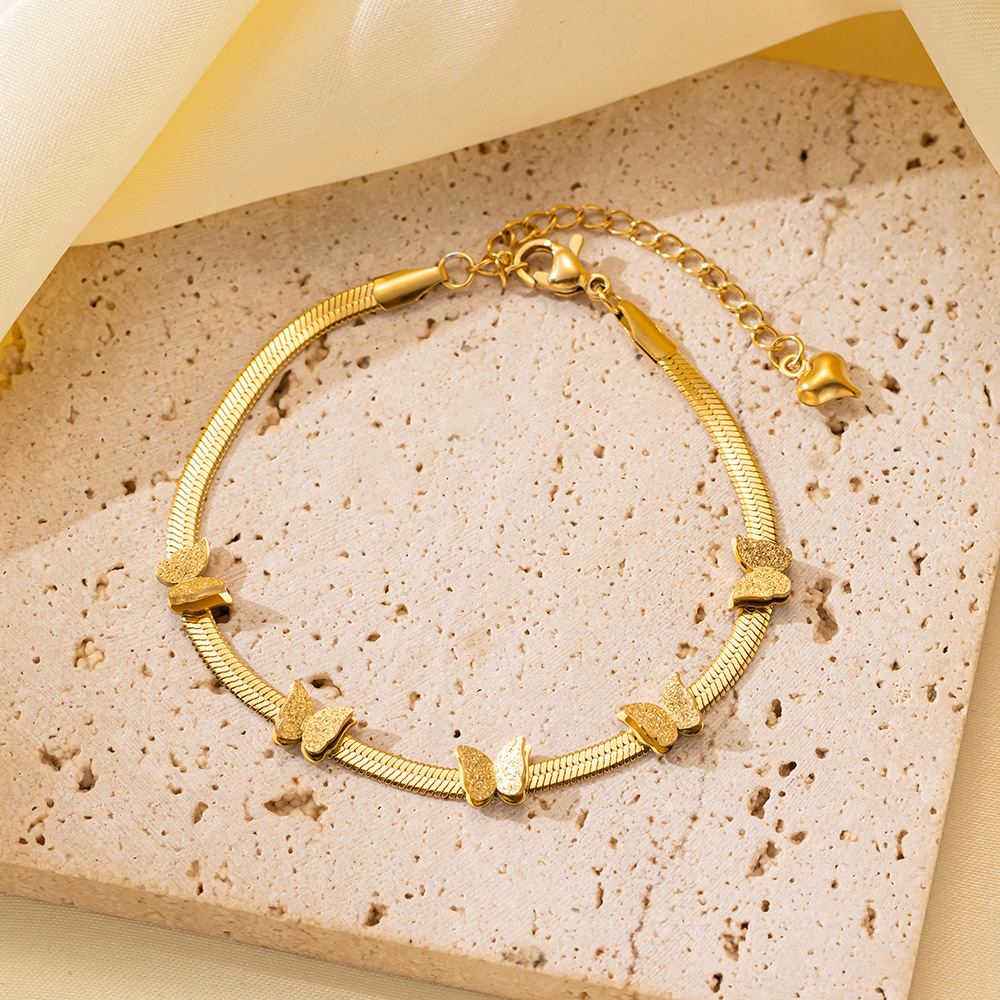 25g Weight 0.03µm-0.05µm Gold Plating Thickness PVD Coated Gold Plating Process 18K Real Gold Plated Plating Material 304 Stainless Steel Pendant Material Zircon Inlay Material Bracelets Classification 304 Stainless Steel Chain Material Cuban Link Chain Curb Chain, box chain, Twisted Rope Chain, snake chain, figaro chain Chain Type 1 Piece Quantity Daily Occasion 304 Stainless Steel Material Eye, Flower, Butterfly Pattern Women's Gender Casual, Simple Style Style Enamel, Inlay Craft Casual Simple Style Eye Flower Butterfly Titanium Steel Zircon Bracelets In Bulk 26