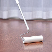粘毛伸縮長桿器滾筒刷可撕式除毛黏塵滾紙拖地毯清理地板頭發