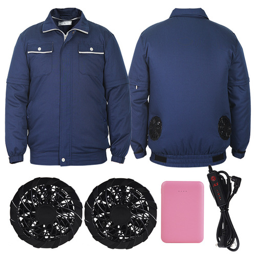 Fan suit for men, cooling air-conditioning suit, refrigeration charging summer heat protection fishing suit, electric welding construction site work suit