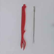 厂家吃蟹工具塑料蟹针蟹钳不锈钢食品夹批发海鲜工具螃蟹针龙虾夹
