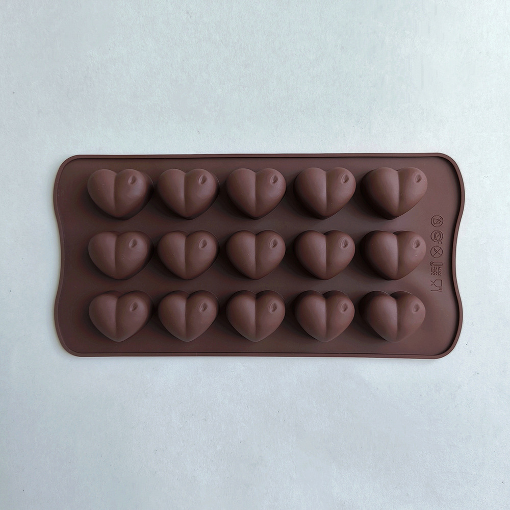 15 gotas de lluvia en forma de corazón 229 molde de silicona dulces pudín DIY pastel decoración herramientas de horneado