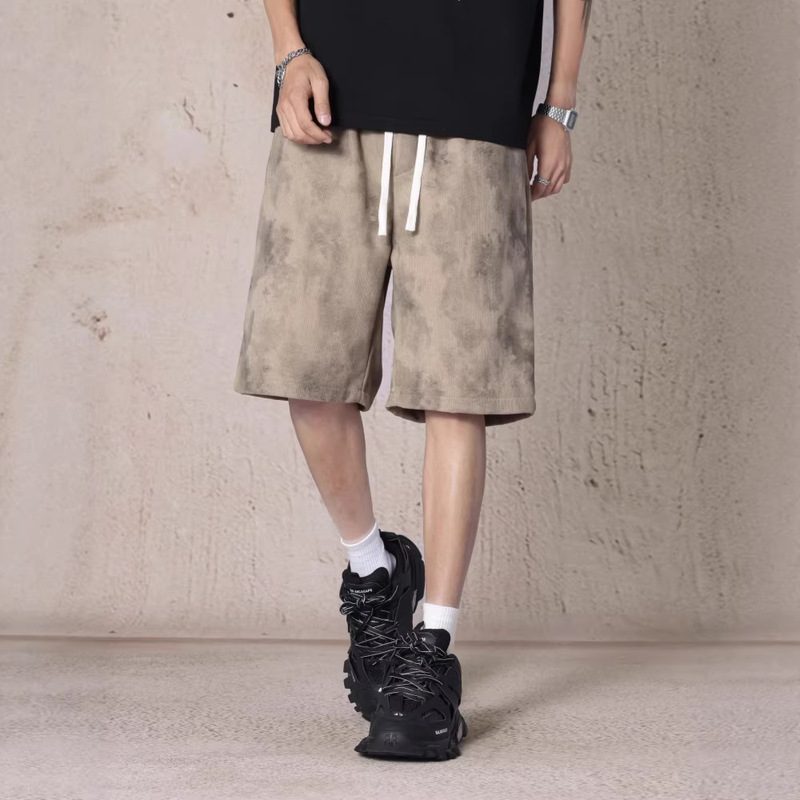 Cross-Border Tie-Dye Casual Sports Shorts, Summer Loose-Fitting Korean Style High-Waisted Slimming A-Line Wide-Leg Pants, Foreign Trade Wholesale Cross-Border Tie-Dye Casual Sports Shorts, Summer Loose-Fitting Korean Style High-Waisted Slimming A-Line Wide-Leg Pants, Foreign Trade Wholesale