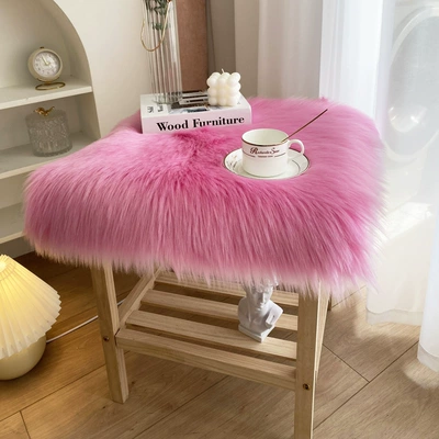 Wool pad — Dressing Table Cushion Coffee Table - 4040cm-square-pink