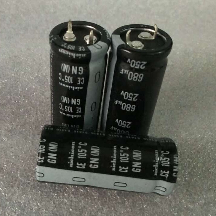 电容 牛脚 250v680uf 22*50 铝电解电容 原壳拆机正品 电解电容器