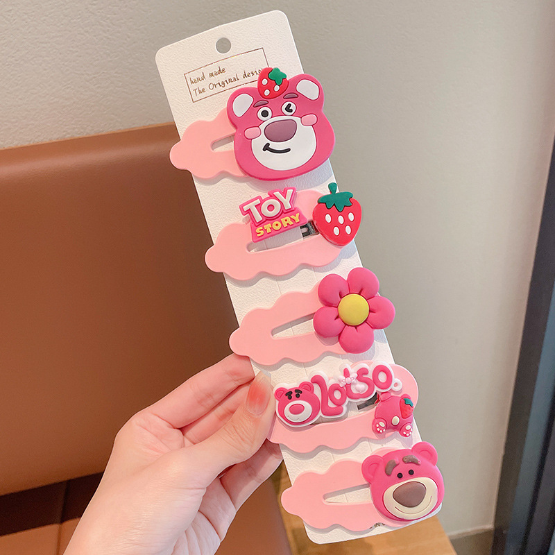 Red de Internet para niños horquilla tocado 2025 nueva niña horquilla niña linda bebé flequillo clip de cabello roto