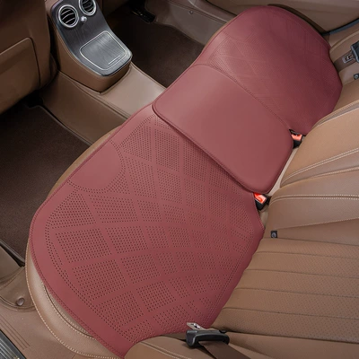 Four Seasons Pad — for all seasons universal nappa leather - ultra-thin-and-breathablerear-seat-cushion-volcano-red-clean-labelno-logo