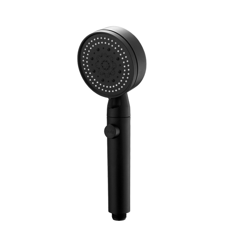 Accesorios de ducha de cinco velocidades negro sin agujeros baño boquilla de ducha de mano tubo de ducha traje rociador de mano
